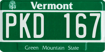 VT license plate PKD167