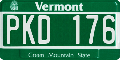 VT license plate PKD176