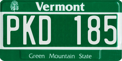 VT license plate PKD185