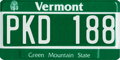 VT license plate PKD188