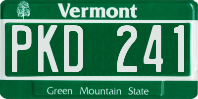 VT license plate PKD241