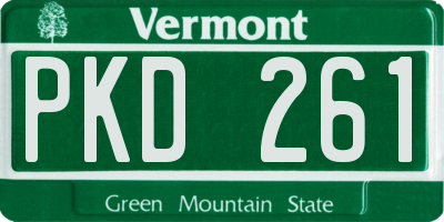 VT license plate PKD261