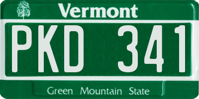 VT license plate PKD341