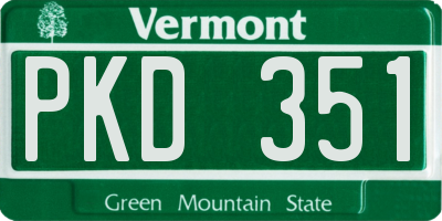 VT license plate PKD351