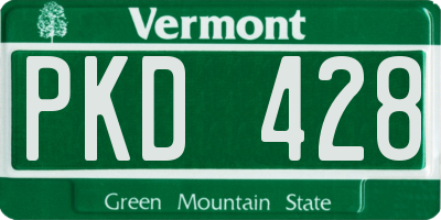 VT license plate PKD428