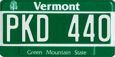 VT license plate PKD440