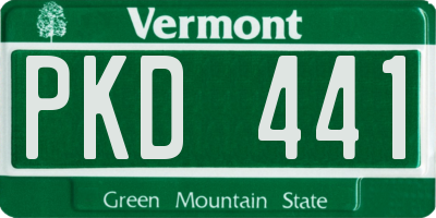 VT license plate PKD441