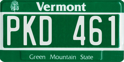 VT license plate PKD461
