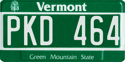VT license plate PKD464