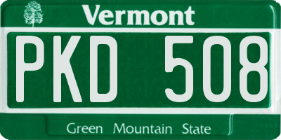 VT license plate PKD508