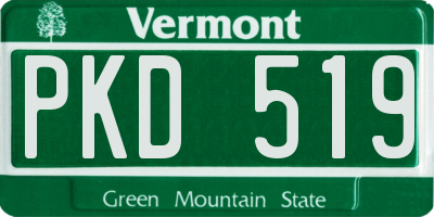 VT license plate PKD519