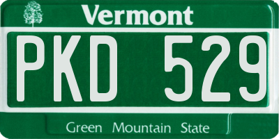 VT license plate PKD529