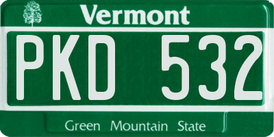 VT license plate PKD532