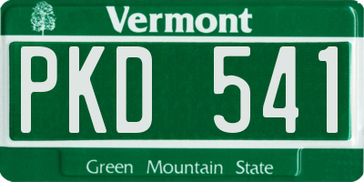 VT license plate PKD541