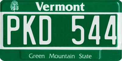 VT license plate PKD544