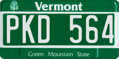 VT license plate PKD564