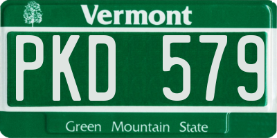 VT license plate PKD579