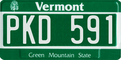 VT license plate PKD591