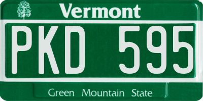 VT license plate PKD595