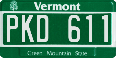 VT license plate PKD611