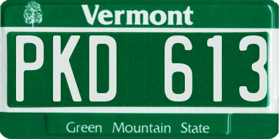 VT license plate PKD613