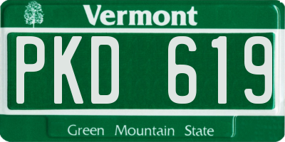 VT license plate PKD619