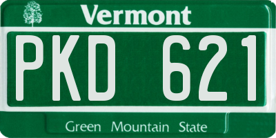 VT license plate PKD621