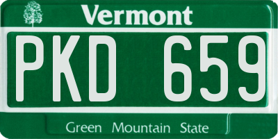 VT license plate PKD659
