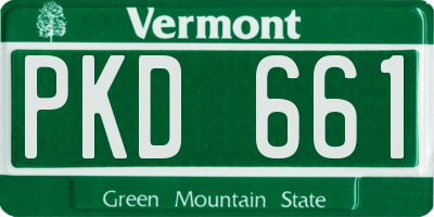 VT license plate PKD661