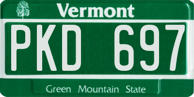 VT license plate PKD697