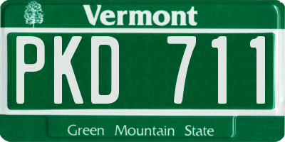 VT license plate PKD711