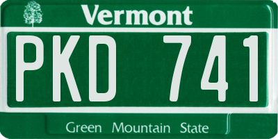 VT license plate PKD741