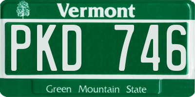 VT license plate PKD746