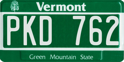 VT license plate PKD762
