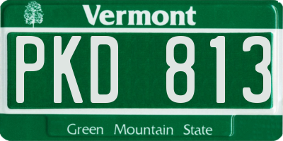 VT license plate PKD813