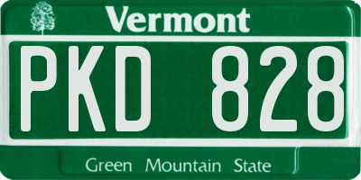 VT license plate PKD828