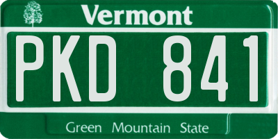VT license plate PKD841