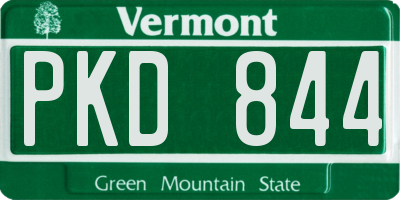 VT license plate PKD844