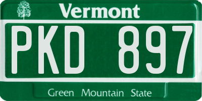 VT license plate PKD897