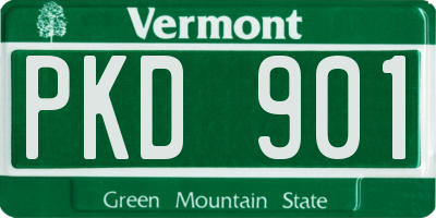 VT license plate PKD901