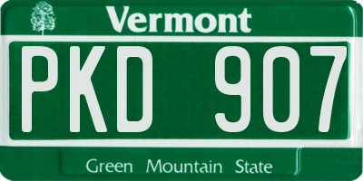 VT license plate PKD907
