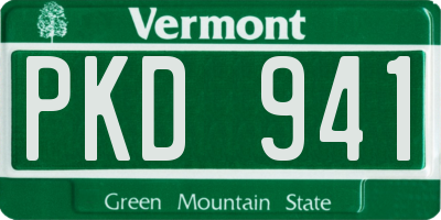 VT license plate PKD941
