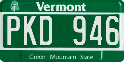 VT license plate PKD946