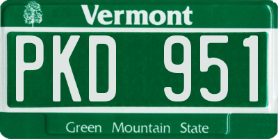 VT license plate PKD951