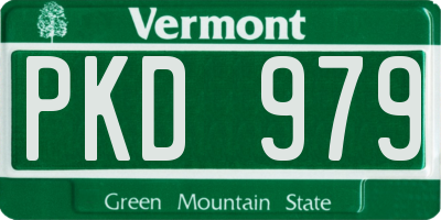 VT license plate PKD979