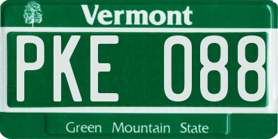 VT license plate PKE088