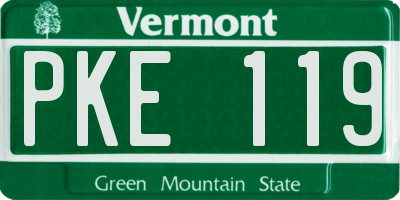 VT license plate PKE119