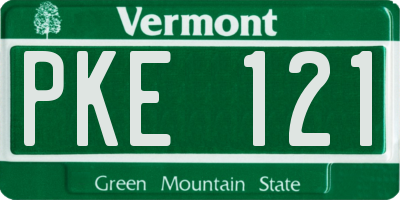 VT license plate PKE121