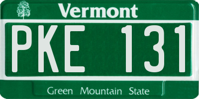 VT license plate PKE131