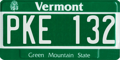 VT license plate PKE132